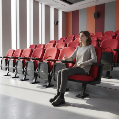 Red upholstered armchair designer single-seater 1-seater modern luxury cinema chair theater
