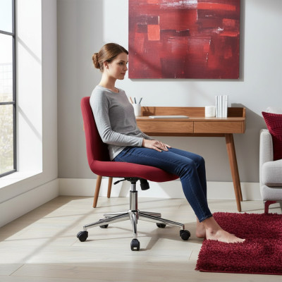 Office Chair Red Luxury Chair Executive New Textile Designer Chair Furniture