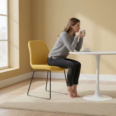 Chairs Yellow Luxury Design Upholstered Chair Office Furniture New Dining Room Textile Furniture
