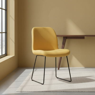 Chairs Yellow Luxury Design Upholstered Chair Office Furniture New Dining Room Textile Furniture