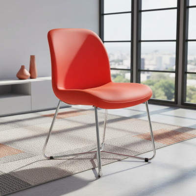 Luxury orange design upholstered chairs office furniture new textile furniture