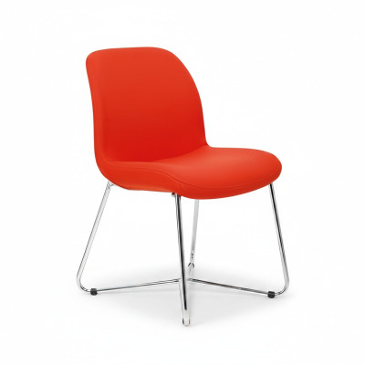 Luxury orange design upholstered chairs office furniture new textile furniture