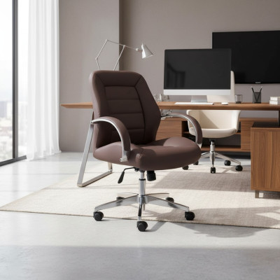 Chair Faux Leather Upholstered Swivel Computer Chairs Furniture Office Chair Executive Chair