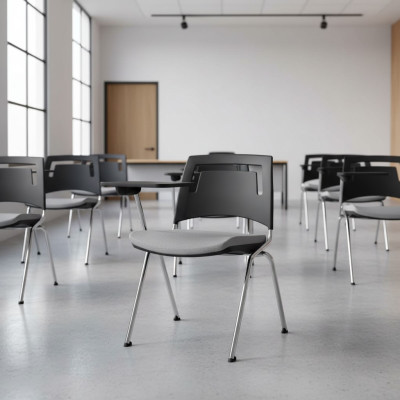 Stylish gray chair, modern chair, high-quality design, office chair, new.