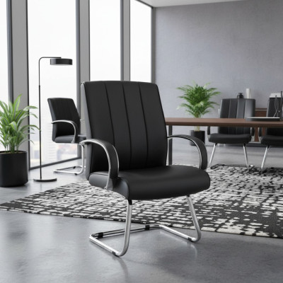 Executive chair, leather-upholstered, black office chair, computer chairs, chair furniture, new
