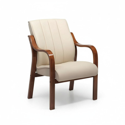 Modern armchair study room office furniture upholstered armchair faux leather seat
