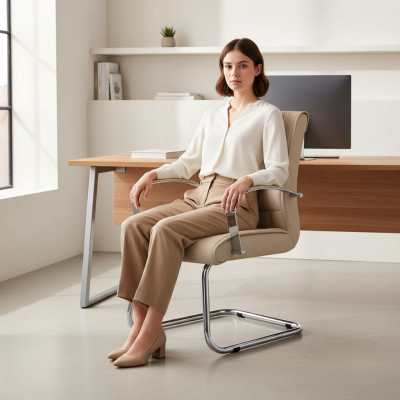 Conference chair waiting room practice office furnishing faux leather chairs