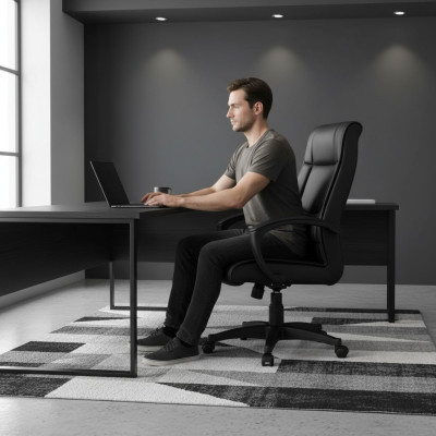 Luxurious black office chairs upholstered chairs designer furniture office swivel chair