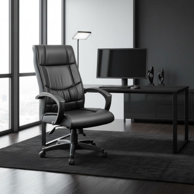 Luxurious black office chairs upholstered chairs designer furniture office swivel chair