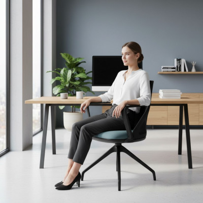 Luxurious black office chairs upholstered armchair chair swivel chair