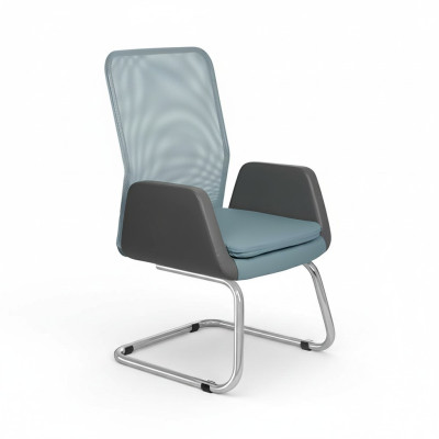 Modern executive chair stylishly upholstered textile office chair blue new chair