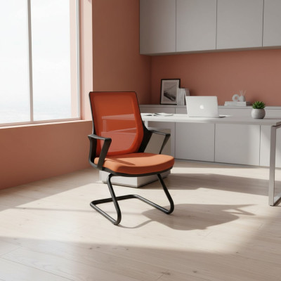 High-quality office chair orange desk chair modern textile chair fabric new