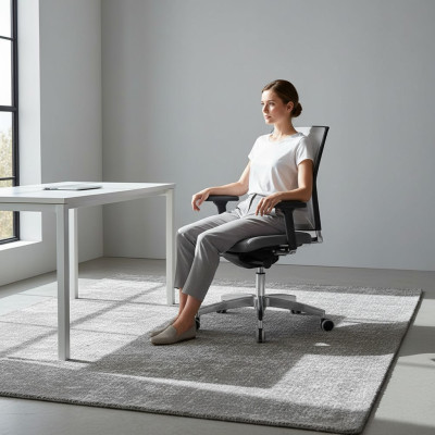 Luxury Armchair Gray Upholstered Armchair Computer Swivel Chairs Office Furniture Executive Chairs