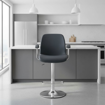 Modern gray chair designer bar stool metal stylish luxury furniture stool