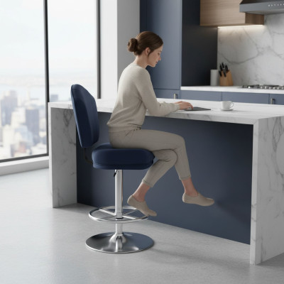 Modern bar stool chair designer metal dining chair stool bar blue new