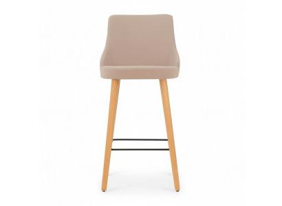 Modern bar stool chair designer wood dining chair stool bar beige new