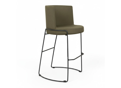 Modern bar stool chair designer textile dining chair stool bar green new