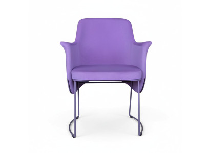 Dining chair chair kitchen chair armchair seat fabric modern wood purple