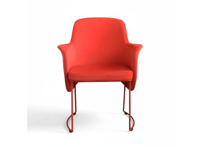 Modern dining room chair chair kitchen chair armchair seat fabric modern wood red