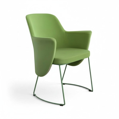 Dining chair, chair, kitchen chair, armchair, seater, fabric, modern, wood, green, new