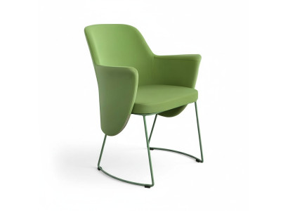 Dining chair, chair, kitchen chair, armchair, seater, fabric, modern, wood, green, new
