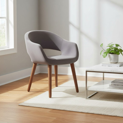 Gray dining room chair living room chair armchair chairs designer wood