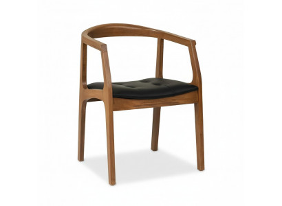 Stylish wooden chair dining room chairs brown single-seater luxury 1-seater armchair