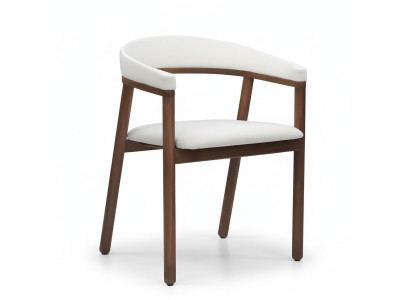 Dining chair white wooden chair modern armchair single-seater chairs