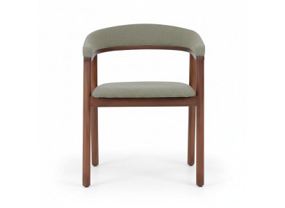 Gray dining chair design wooden chair single-seater upholstered 1-seater chair