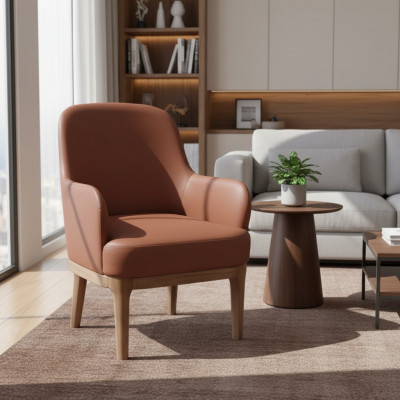 Brown living room armchair designer single-seat luxury recliner chairs
