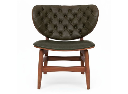 Modern Chesterfield Green One-Seater Upholstered Armchair One-Seater Recliner