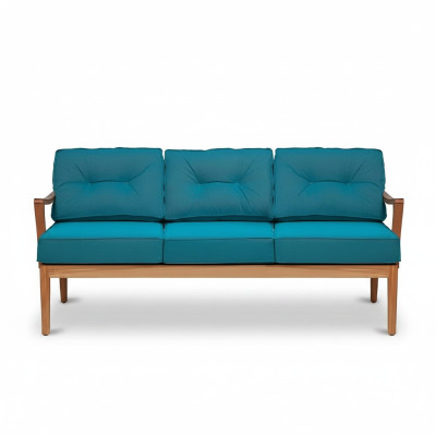 Turquoise three-seater bench dining room bench freestanding benches ottoman