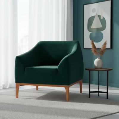 Living room armchair upholstered single-seater modern recliner.
