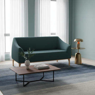 Green Sofa Designer 3-Seater High-Quality Upholstered Furniture Textile Couch