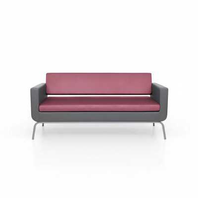 Gray-Pink Three-Seater Luxury 3-Seater High-Quality Upholstered Designer Couch