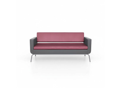 Gray-Pink Three-Seater Luxury 3-Seater High-Quality Upholstered Designer Couch