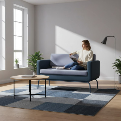 Gray Upholstered Sofa Designer 3-Seater Faux Leather 3-Seater Couch Modern New
