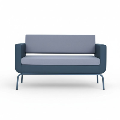 Gray Upholstered Sofa Designer 3-Seater Faux Leather 3-Seater Couch Modern New