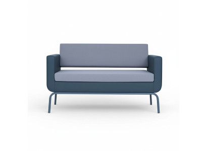 Gray Upholstered Sofa Designer 3-Seater Faux Leather 3-Seater Couch Modern New