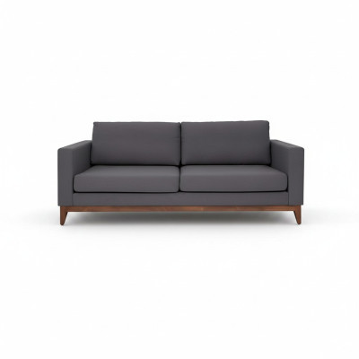 Gray two-seater designer 2-seater couch living room fabric upholstered sofa