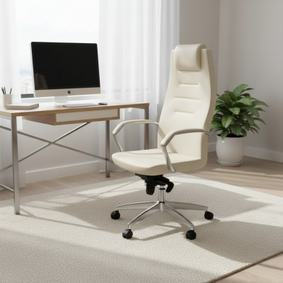 White armchair designer chair office chairs swivel chair executive chair single-seater