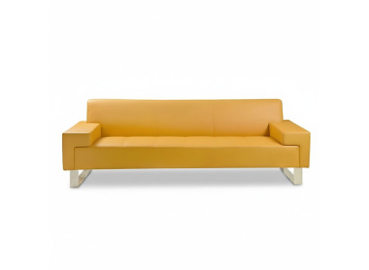 Yellow 2-seater sofa cushion living room couch two-seater stylish 2-seater