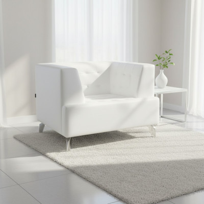 White armchair TV recliner lounge single-seater living room club recliner