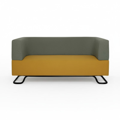 Two-tone 2-seater high-quality upholstered designer living room couch