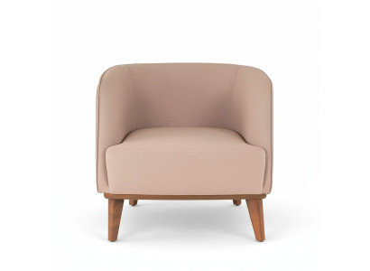 Beige armchair upholstery living room single-seater designer lounge relaxation chair