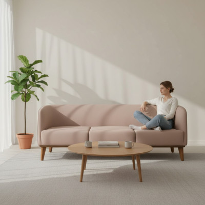 Luxury 3-seater couch upholstered sofa living room designer textile three-seater