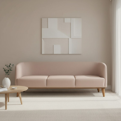 Luxury 3-seater couch upholstered sofa living room designer textile three-seater