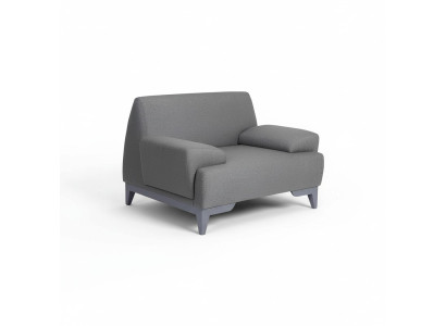 Gray Designer Armchair Modern Living Room 1-Seater Relax Upholstered Armchair
