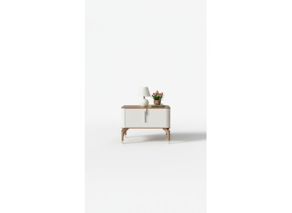 Bedroom luxurious bedside table side table design modern new white wood
