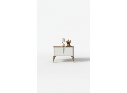 Bedroom luxurious bedside table side table design modern new white wood